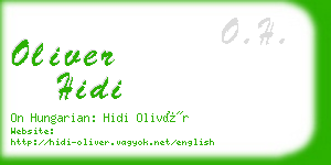 oliver hidi business card